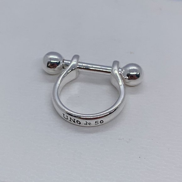 UNO de 50 Ring PICK 1 RING a fun little ball Unisex Ring Jewelry Silver-Plated - Picture 7 of 7